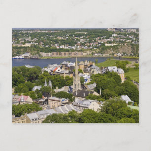 Quebec City, Quebec, Kanada. Blick nach unten auf Postkarte