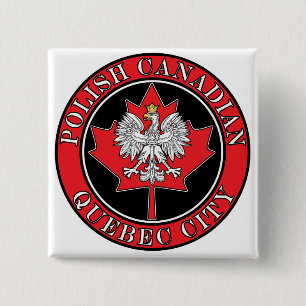 Quebec City Runde Polnisch kanadisches Leaf Button