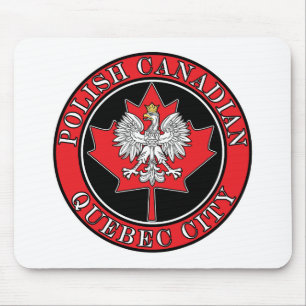 Quebec City Runde Polnisch kanadisches Leaf Mousepad