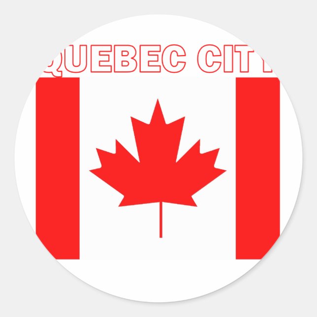 Quebec City Runder Aufkleber (Vorderseite)