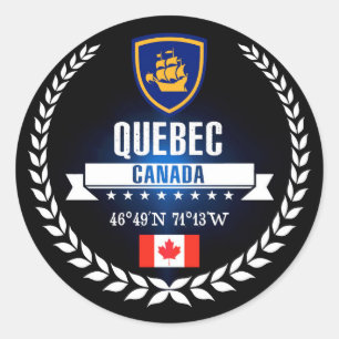 Quebec City Runder Aufkleber