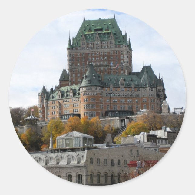 Quebec City Runder Aufkleber (Vorderseite)