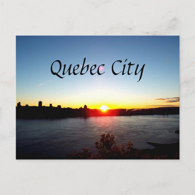 Quebec City Sunset Postkarte (Vorderseite)