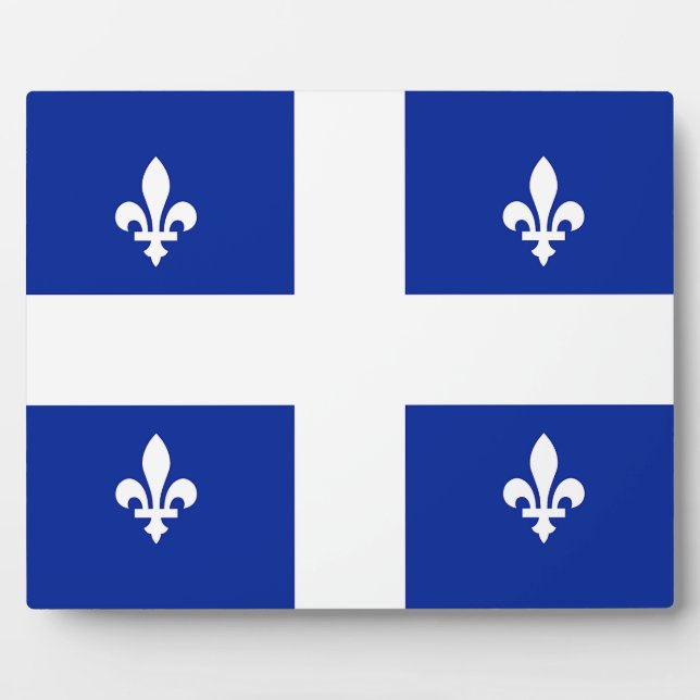 Quebec Flag Plaque Fotoplatte (Vorderseite)