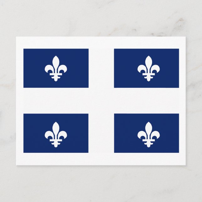 Quebec Flag (Provinz) Postkarte (Vorderseite)