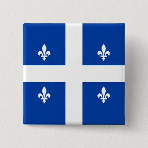 Quebec-Flagge Button