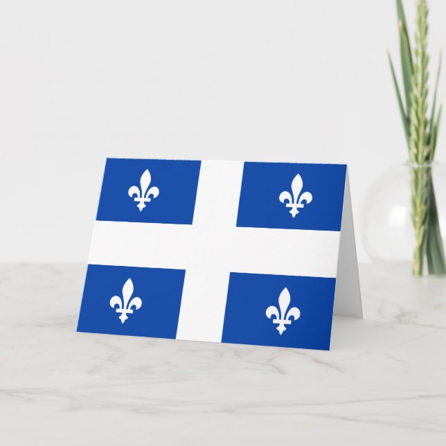 Quebec-Flagge Karte (Vorderseite)