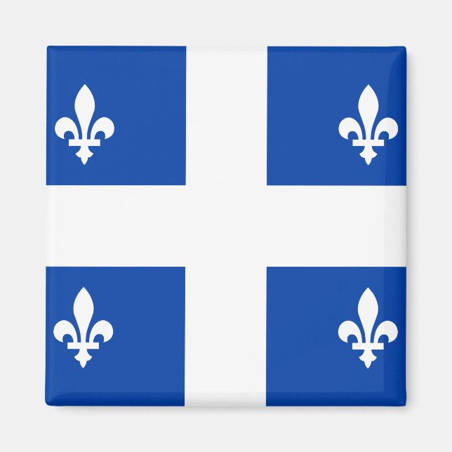 Quebec-Flagge Magnet (Vorne)