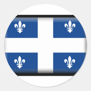 Québec Flagge Runder Aufkleber