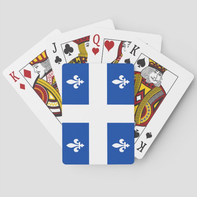 Quebec-Flagge Spielkarten (Rückseite)