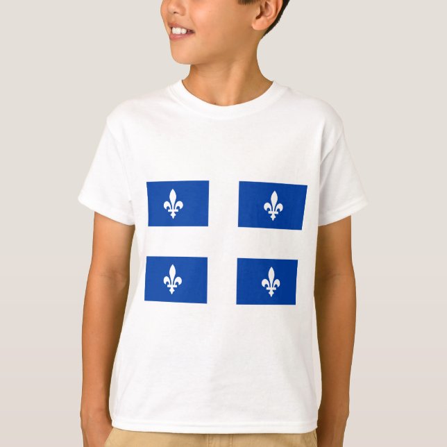 Quebec-Flagge T-Shirt (Vorderseite)