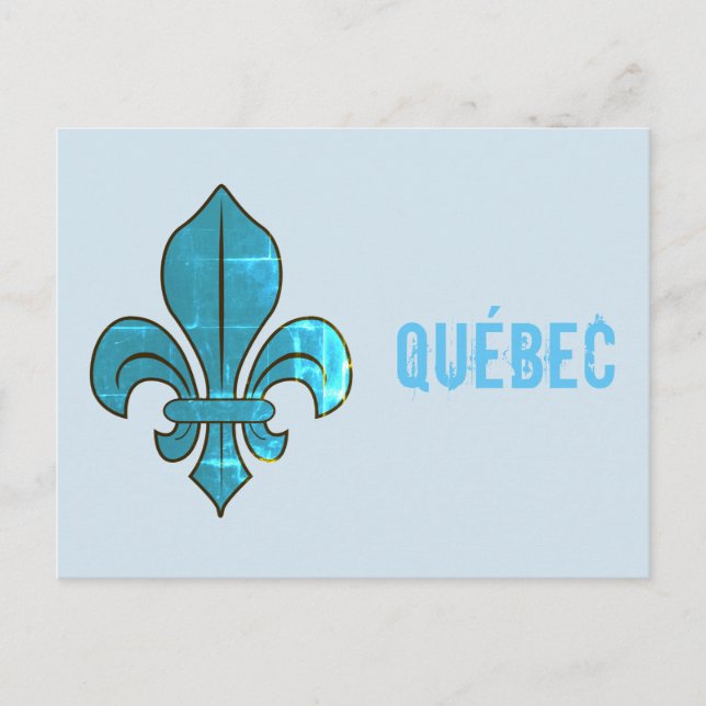 Québec Fleur de Lys Postkarte (Vorderseite)