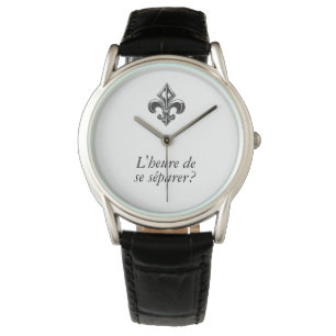 Québec fleur de lys VOTRE TEXTE Heure de seSéparer Armbanduhr