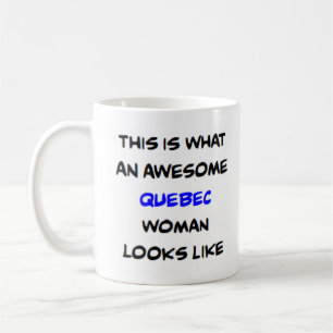 Quebec-Frau, großartige Kaffeetasse