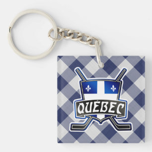 Quebec-Hockey-Flaggen-Logo Schlüsselanhänger
