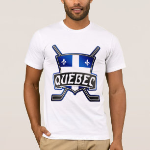 Quebec-Hockey-Logo-T - Shirt mit Namen u. Zahl