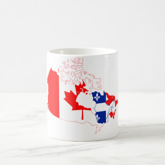 Quebec in Kanada-Flagge, Karte Kaffeetasse