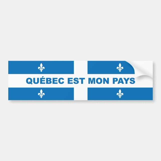 QUEBEC IST MEIN LAND AUTOAUFKLEBER (Vorne)