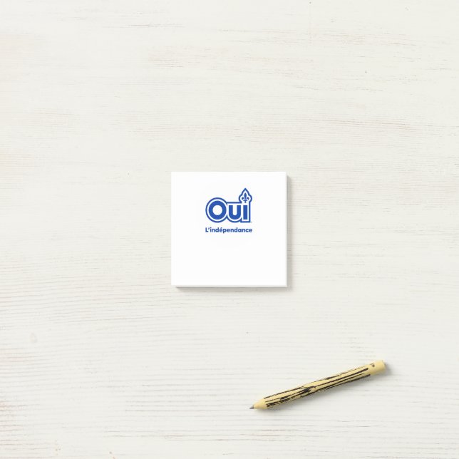 QUEBEC JA POST-IT KLEBEZETTEL (Auf Schreibtisch)