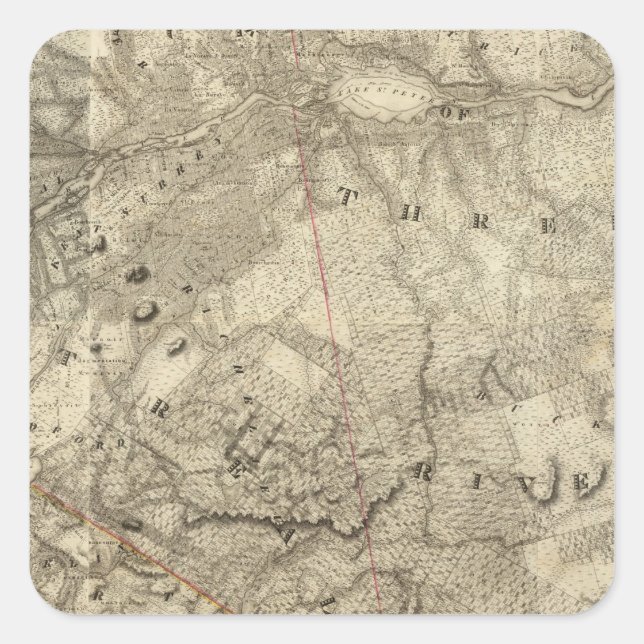 Quebec, Kanada 3 Quadratischer Aufkleber (Vorderseite)