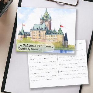 Quebec Kanada Aquarell Postkarte