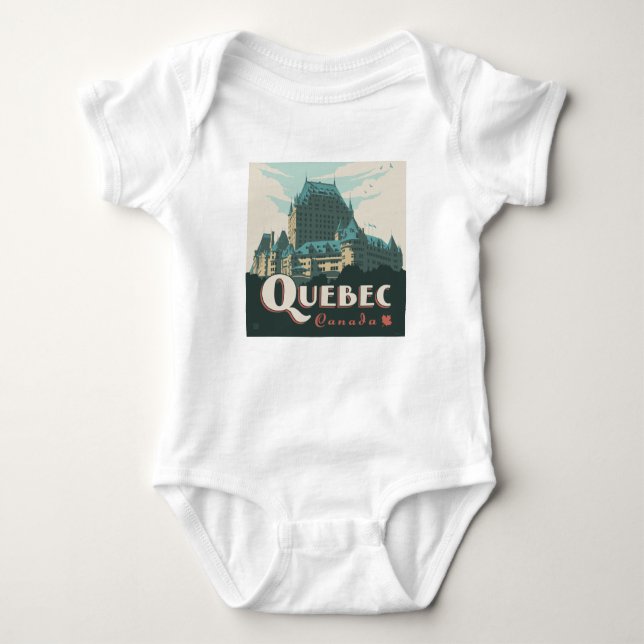 Quebec Kanada | Château Frontenac Baby Strampler (Vorderseite)