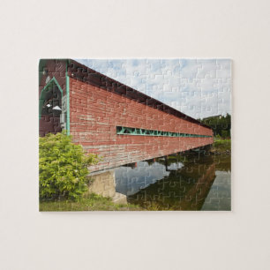 Quebec, Kanada. Galipeault-Gedeckte Brücke in