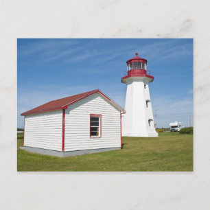 Québec, Kanada. Leuchtturm Cap D'Espoir. Postkarte