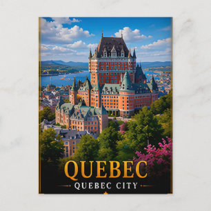 📍 Quebec Kanada Reiseandenken Für Stadt Reisende Postkarte