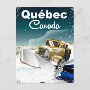 Québec Kanada Vintage-Reiseposter Postkarte