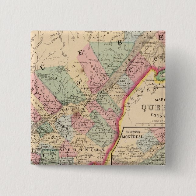 Quebec Karte von Mitchell Button (Vorderseite)