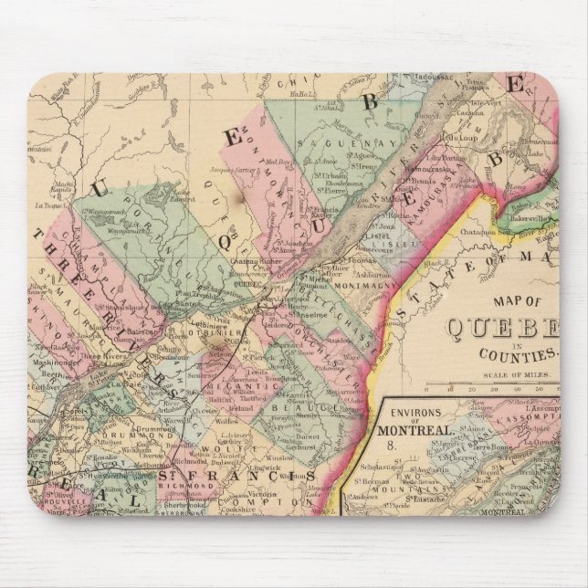 Quebec Karte von Mitchell Mousepad (Vorne)