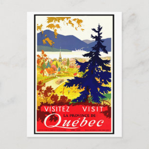 Québec, Landschaft, Kanada, Natur, Vintage-Reise Postkarte