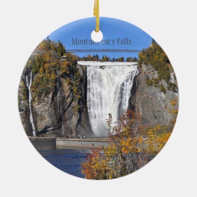 Quebec Landschaftsdekoration Keramikornament (Hinten)