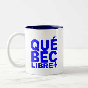 Québec Libre! Zweifarbige Tasse
