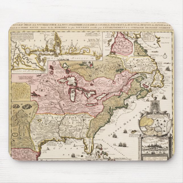 Quebec/Nouvelle-France mittelalterliche französisc Mousepad (Vorne)