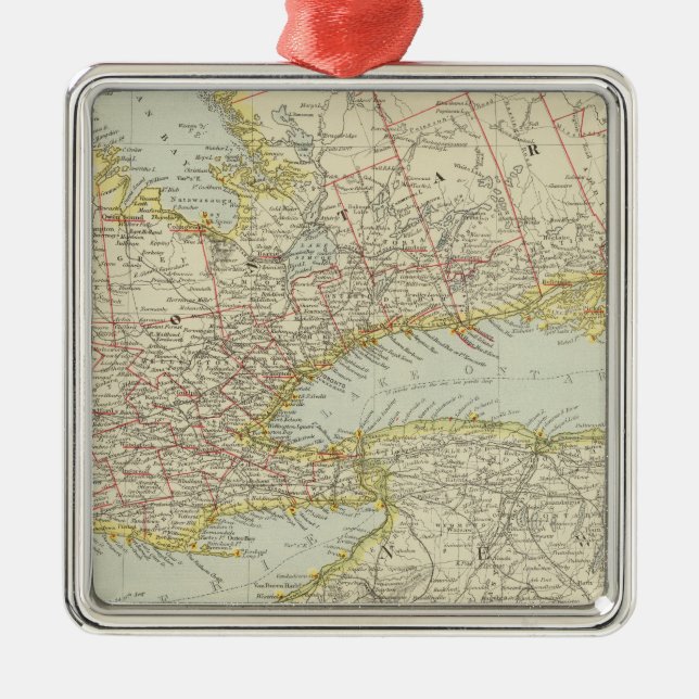 Quebec, Ontario, Kanada Ornament Aus Metall (Vorne)