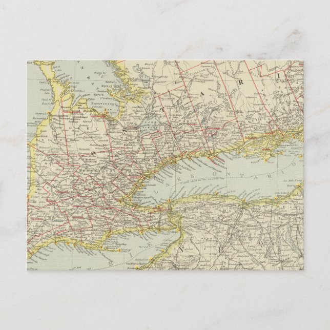Quebec, Ontario, Kanada Postkarte (Vorderseite)