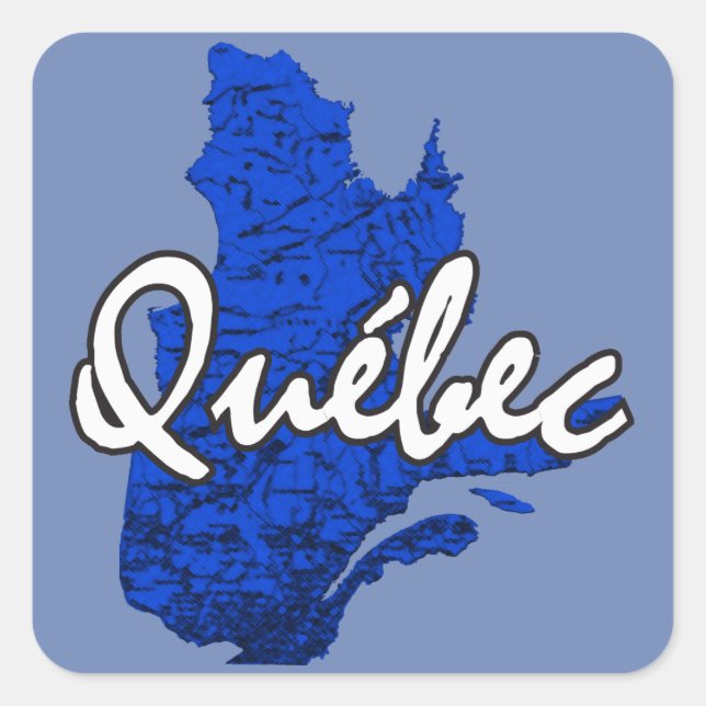 Quebec Quadratischer Aufkleber (Vorderseite)