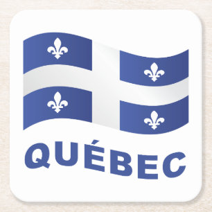 Québec Rechteckiger Pappuntersetzer