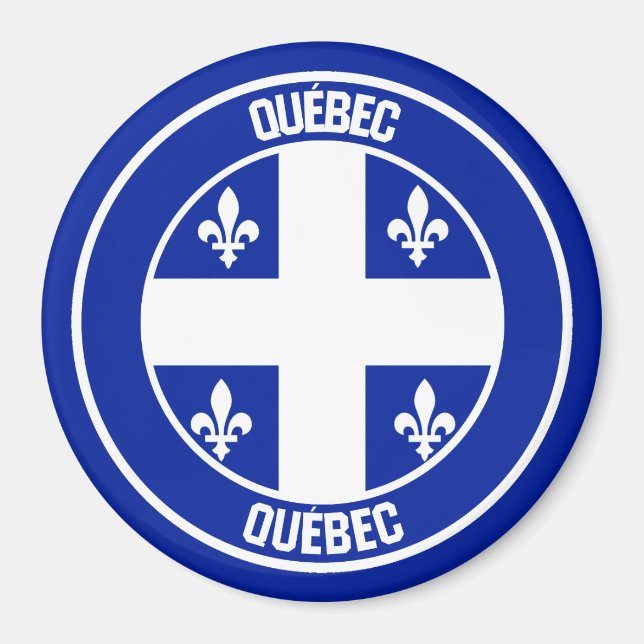 Quebec Round Emblem Magnet (Vorne)