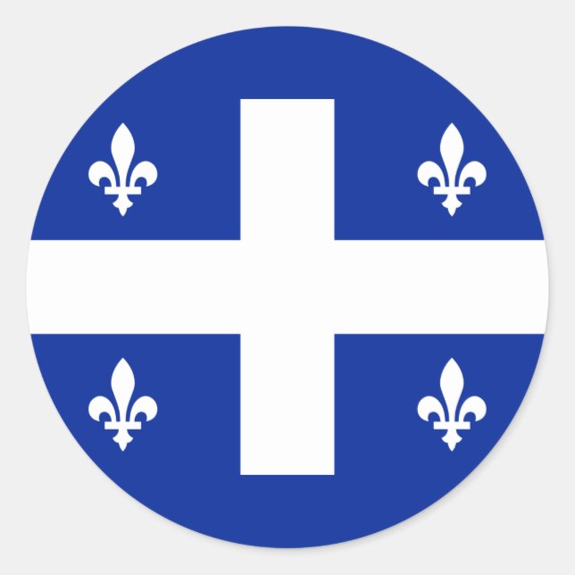 Quebec Runder Aufkleber (Vorderseite)