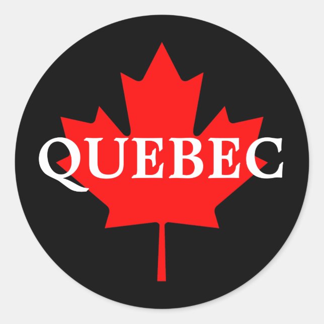 QUEBEC RUNDER AUFKLEBER (Vorderseite)