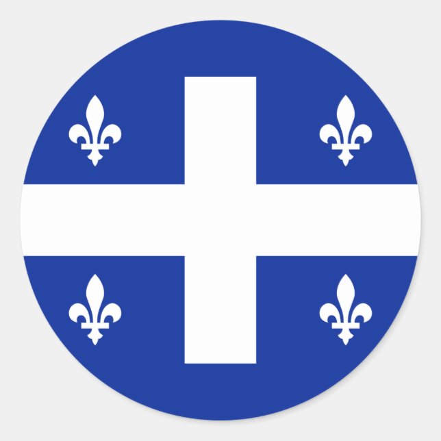 Quebec Runder Aufkleber (Vorderseite)