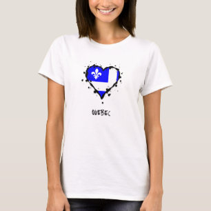 Quebec-Spritzer-Herz T-Shirt