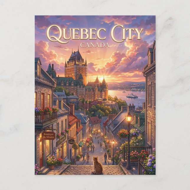 Québec Stadt Kanada Postkarte (Vorderseite)
