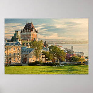 Québec Stadt Kanada stilisiert Poster