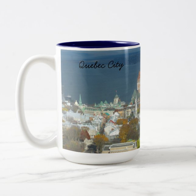 Québec-StadtTasse Zweifarbige Tasse (Links)