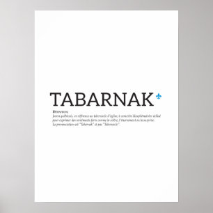 Québec Tabanak Fluch Joual Humor Französisch Poster