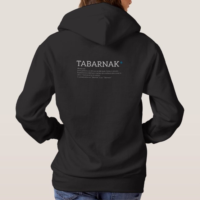 Québec Tabarnak Juron Joual Humor Français Hoodie (Rückseite)
